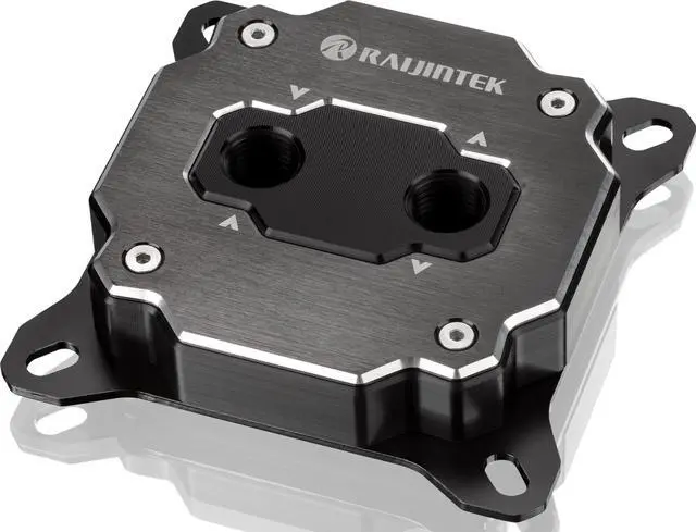 Main image of RAIJINTEK FORKIS ELITE, a CPU water block with ARGB LED light, Full copper material melted by alloying brazing. With adapting 3D micro-fin structure, G1/4” thread, Nickel-plated & mirror polishing.