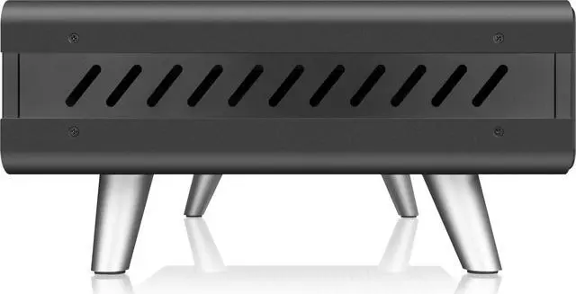 Alt view image 6 of 7 - RAIJINTEK PAN SLIM BLACK, a slim Alumium HTPC case, supports up to Mini-ITX M/B, 240mm AIO water-cooling , 4*12025 fan at bottom, 340mm length VGA card, SFX PSU compatibility, 4*2.5HDD + 2*3.5HDD.