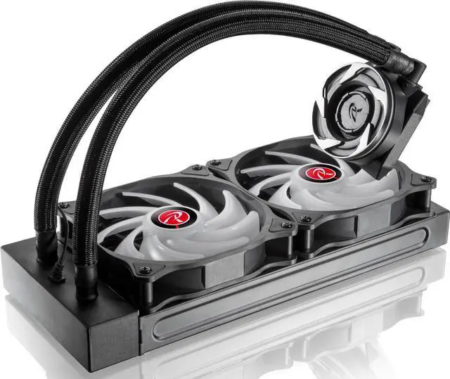 Alt view image 2 of 6 - RAIJINTEK EOS 240 RBW AIO Water CPU Cooler, with 12025 Addressable RGB PWM fans, Addressable RGB tank,  ARGB Y-cable, compatible with INTEL & AMD morden socket CPU
