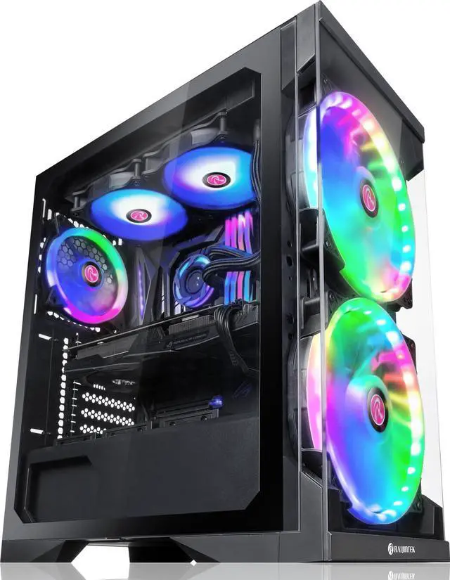 Alt view image 5 of 6 - RAIJINTEK EOS 240 RBW AIO Water CPU Cooler, with 12025 Addressable RGB PWM fans, Addressable RGB tank,  ARGB Y-cable, compatible with INTEL & AMD morden socket CPU