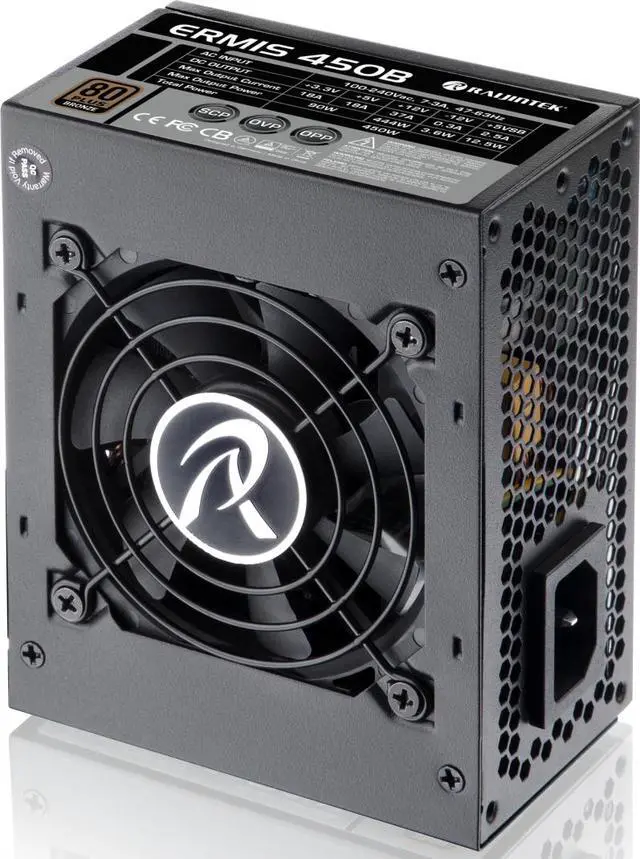 Alt view image 2 of 7 - RAIJINTEK ERMIS series, ERMIS 450B, a 450W SFX PSU with 80 PLUS BRONZE.