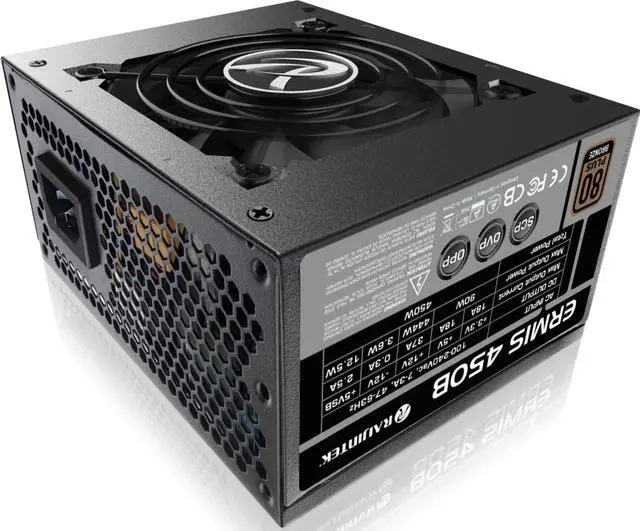 Alt view image 4 of 7 - RAIJINTEK ERMIS series, ERMIS 450B, a 450W SFX PSU with 80 PLUS BRONZE.
