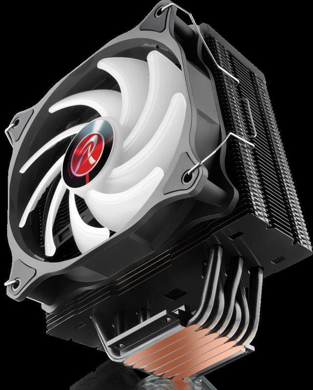 Alt view image 5 of 7 - RAIJINTEK ELEOS 12 EVO RBW, an air cooler with 6* performing 6mm heat-pipes, a 12025 silently ARGB PWM fan, Compatible with INTEL LGA 1700, 5V ARGB top cover, multi-Socket mounting kits, User friendly