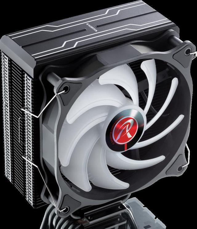 Alt view image 2 of 7 - RAIJINTEK ELEOS 12 EVO RBW, an air cooler with 6* performing 6mm heat-pipes, a 12025 silently ARGB PWM fan, Compatible with INTEL LGA 1700, 5V ARGB top cover, multi-Socket mounting kits, User friendly