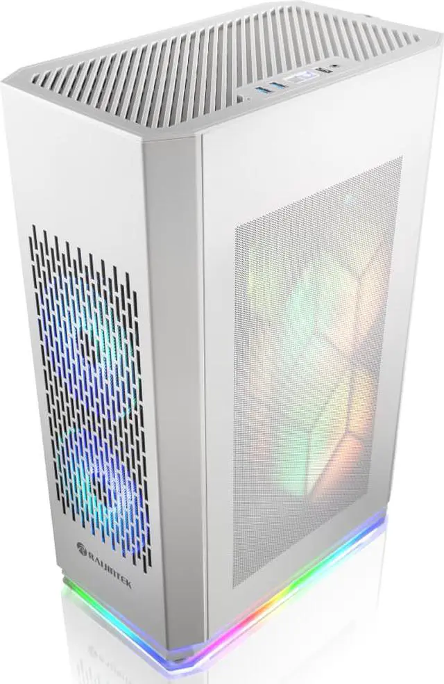Alt view image 4 of 7 - RAIJINTEK OPHION ELITE WHITE, a Mini-ITX ARGB case smallest built with max. possibility of high-end, gaming, components, supports 320mm VGA, 5*2.5 HDD/ SSD, Max. 7 fans, ATX PSU, and cable management