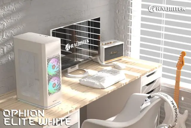 Alt view image 2 of 7 - RAIJINTEK OPHION ELITE WHITE, a Mini-ITX ARGB case smallest built with max. possibility of high-end, gaming, components, supports 320mm VGA, 5*2.5 HDD/ SSD, Max. 7 fans, ATX PSU, and cable management