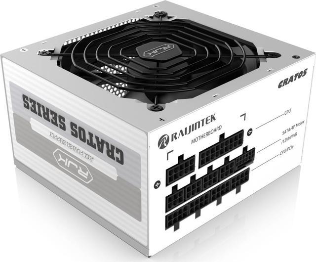 RAIJINTEK CRATOS 850 WHITE, a ATX3.0 850W 80PLUS GOLD PSU, meets the latest  Intel 3.0 and PCIe 5.0 with Japanese capacitors, smart fan stop feature