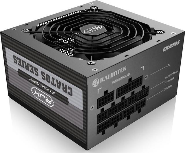 RAIJINTEK CRATOS 850 BLACK, a ATX3.0 850W 80PLUS GOLD PSU, meets the latest  Intel 3.0 and PCIe 5.0 with Japanese capacitors, smart fan stop feature 