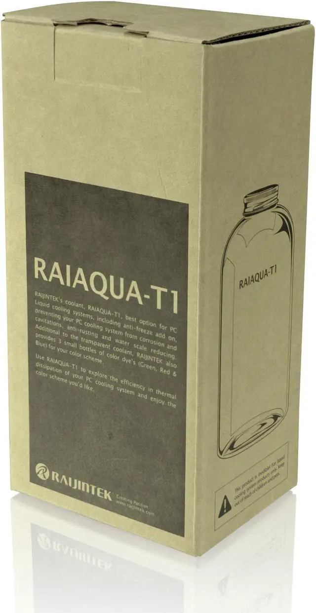 Alt view image 2 of 3 - RAIJINTEK RAIAQUA-T1, coolant product,  is the best partner for PC Liquid cooling system, including functions of anti-freeze, preventing PC cooling system from corrosion and cavitation, anti-rusting.