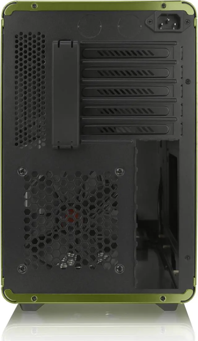 Alt view image 5 of 7 - RAIJINTEK STYX GREEN, Alu Micro-ATX Case, Compatible With Regular ATX Power Supply, Max. 280mm VGA Card, 180mm CPU Cooler, Max. 240mm Radiator Cooling On Top With A Drive Bay For Slim DVD On Side