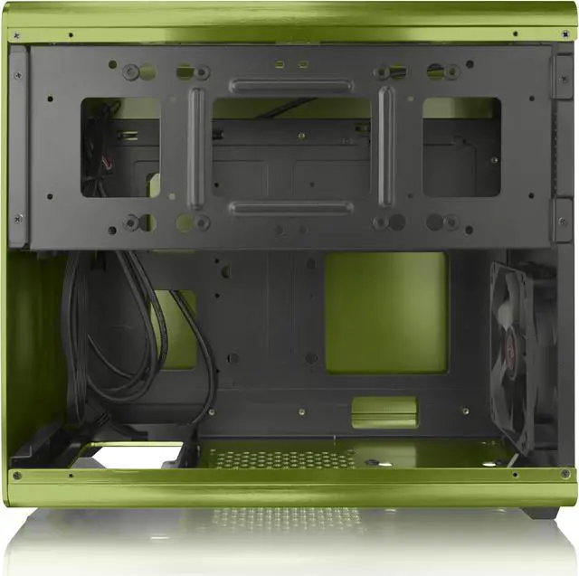 Alt view image 3 of 7 - RAIJINTEK STYX GREEN, Alu Micro-ATX Case, Compatible With Regular ATX Power Supply, Max. 280mm VGA Card, 180mm CPU Cooler, Max. 240mm Radiator Cooling On Top With A Drive Bay For Slim DVD On Side