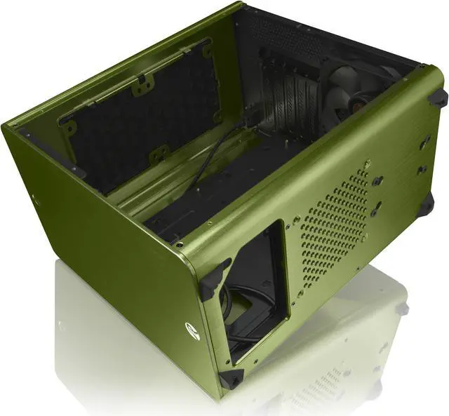 Alt view image 7 of 7 - RAIJINTEK STYX GREEN, Alu Micro-ATX Case, Compatible With Regular ATX Power Supply, Max. 280mm VGA Card, 180mm CPU Cooler, Max. 240mm Radiator Cooling On Top With A Drive Bay For Slim DVD On Side