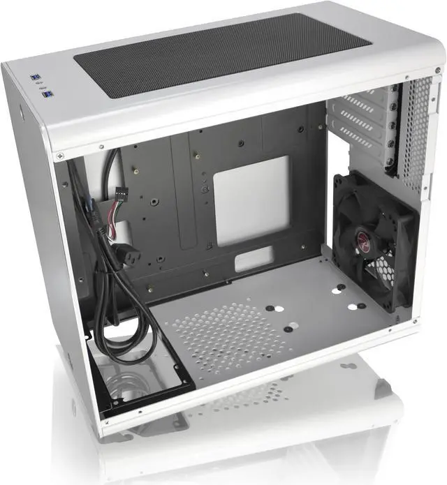 Alt view image 7 of 7 - RAIJINTEK STYX, an Alu Micro-ATX case, Compatible with regular ATX Power Supply, Max. 280mm VGA Card, 180mm CPU Cooler, 240mm Radiator Cooling On Top, a Drive Bay For Slim DVD On Side - White
