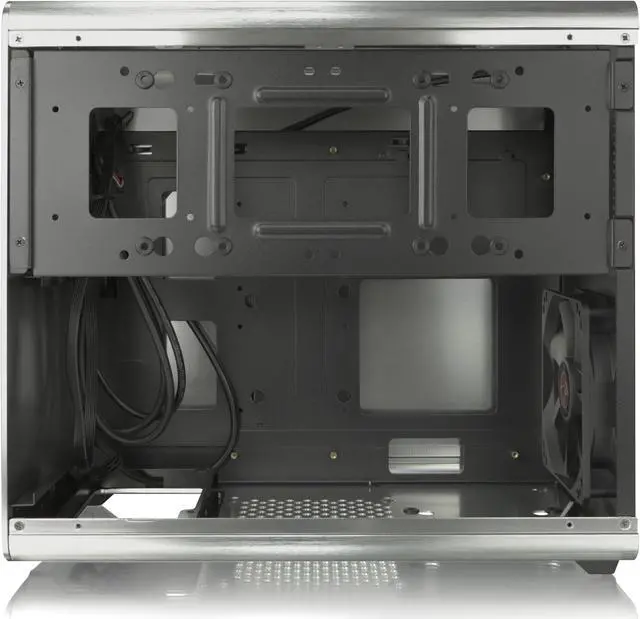 Alt view image 5 of 7 - RAIJINTEK STYX Classic, an Alu Micro-ATX case, Compatible with regular ATX Power Supply, Max. 280mm VGA Card, 180mm CPU Cooler, 240mm Radiator Cooling On Top, a Drive Bay For Slim DVD On Side - Silver
