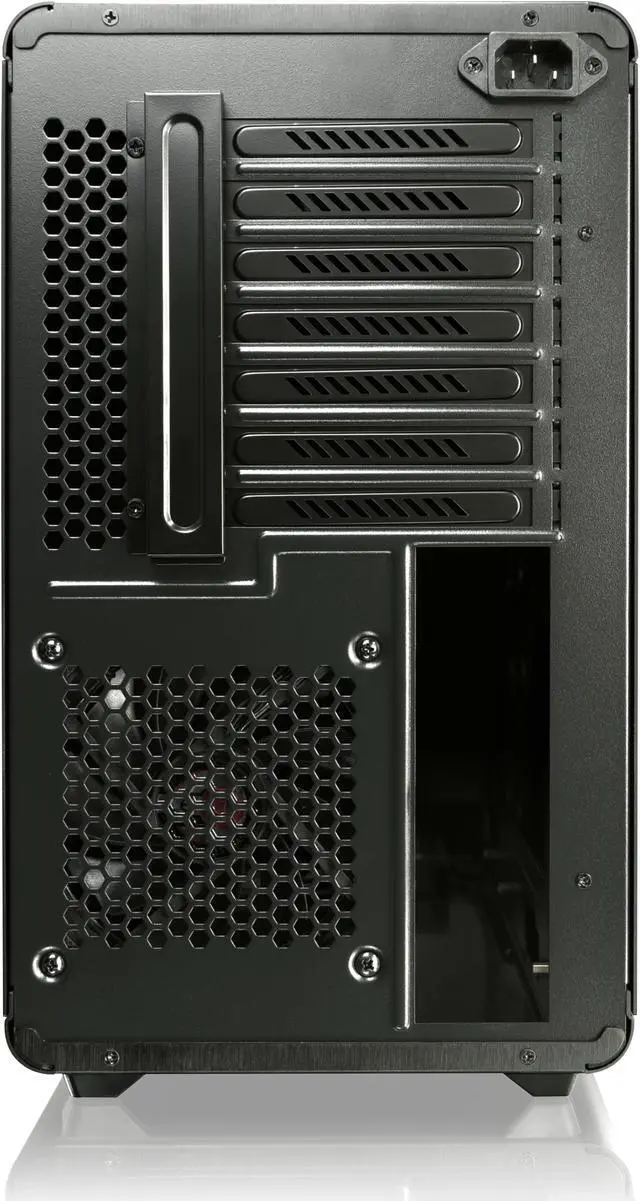 Alt view image 5 of 9 - RAIJINTEK THETIS BLACK CLASSIC, an Alu. ATX case, supports max. 280mm length VGA card, 170mm height CPU coolers, 4x HDDs ,240mm radiator on top, 1x 12025 LED fan pre-installed, 2x USB3.0, 7x PCI slots