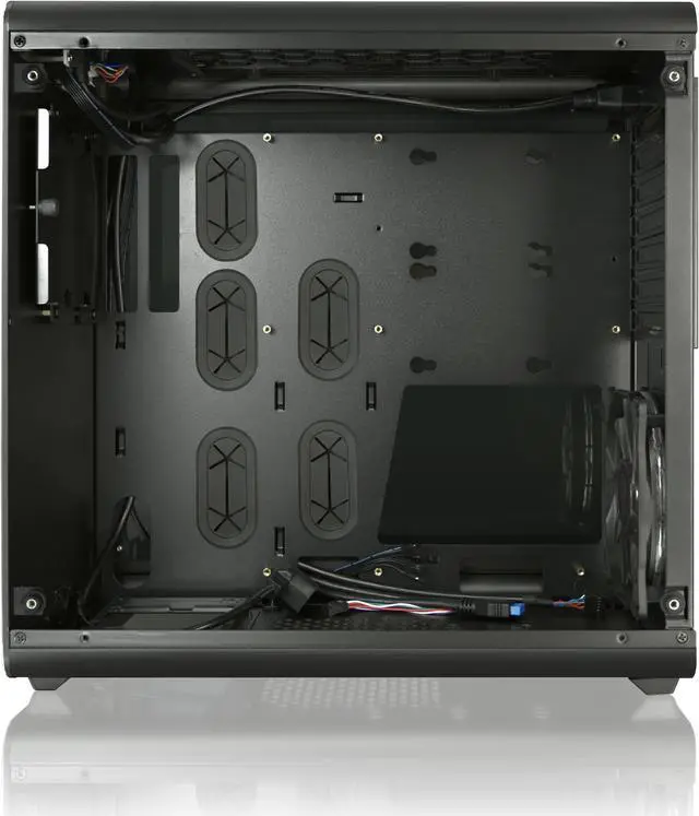 Alt view image 6 of 9 - RAIJINTEK THETIS BLACK CLASSIC, an Alu. ATX case, supports max. 280mm length VGA card, 170mm height CPU coolers, 4x HDDs ,240mm radiator on top, 1x 12025 LED fan pre-installed, 2x USB3.0, 7x PCI slots