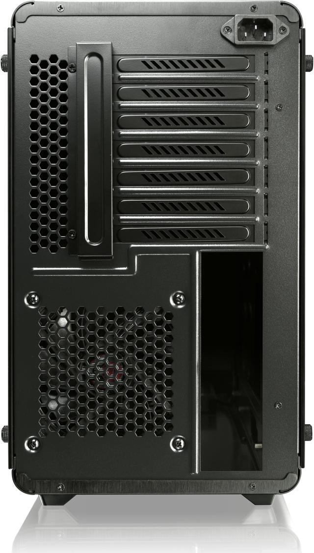 Alt view image 6 of 8 - RAIJINTEK THETIS BLACK WINDOW, an Alu. ATX case, supports max. 280mm VGA card, 170mm height CPU coolers, 4x HDDs ,240mm radiator on top, 1x 12025 LED fan pre-installed, 3mm tempered glass side panel