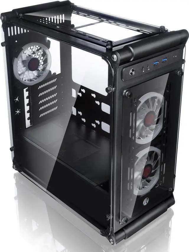 Alt view image 3 of 7 - COEUS ELITE TC, a Micro-ATX Gaming Case with Tempered Glass and  3*12025 LED Fans