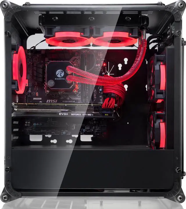 Alt view image 4 of 7 - COEUS ELITE TC, a Micro-ATX Gaming Case with Tempered Glass and  3*12025 LED Fans