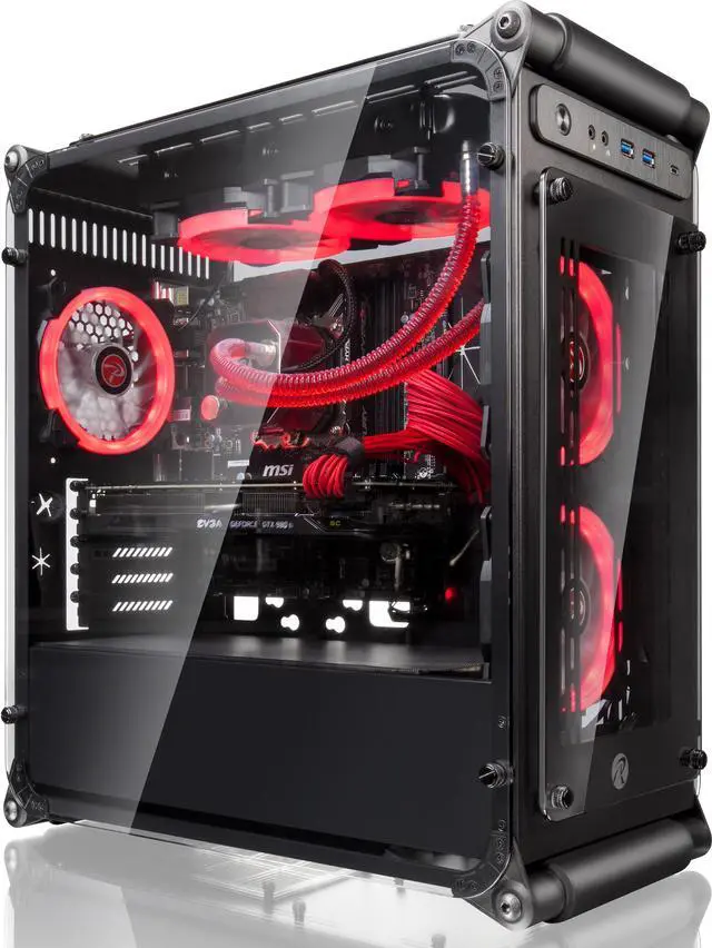 Alt view image 2 of 7 - COEUS ELITE TC, a Micro-ATX Gaming Case with Tempered Glass and  3*12025 LED Fans