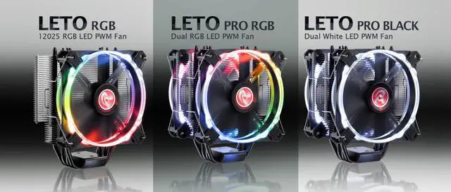 Alt view image 7 of 7 - RAIJINTEK LETO RGB CPU cooler, with performing 12025 RGB PWM fan