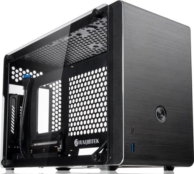 Alt view image 2 of 6 - RAIJINTEK OPHION, a SFF Case (Mini-TX) w/ Tempered Glass, Max. 330mm VGA Card, ATX PSU, Type-C Hub, Riser Card, 3x2.5" HDD, Magnetic Design Dust Filter
