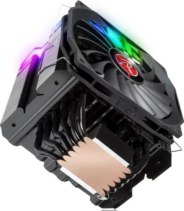 Alt view image 2 of 7 - MYA RBW, CPU cooler with Addressable LED panel, 6*6mm heat-pipe, 12013 PWM fan, Innovation Fin Design for Max. Efficiency and Heat Dissipation, and multiple mounting kits, MYA RBW is your best choice