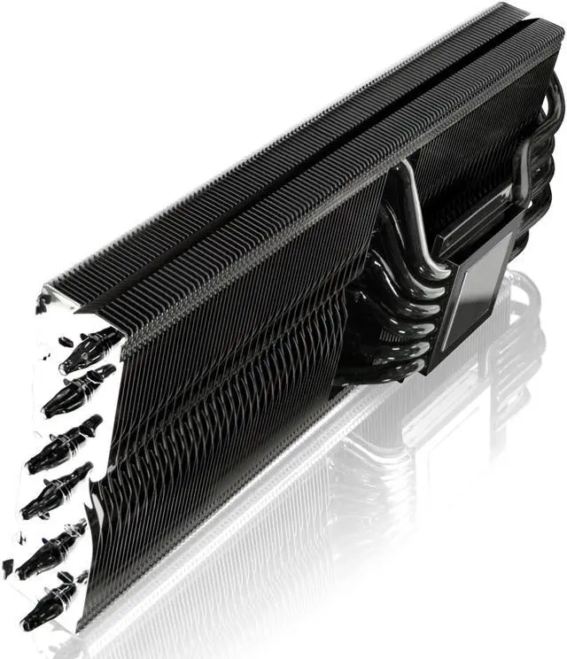 Main image of RAIJINTEK MORPHEUS VEGA - Superior High-End VGA Cooler, 12* 6mm Heat-Pipe & 129 fins, Fully Black Coated, 26 RAM Heat-Sink & 1 Big VRM Heat-Sink, Fan clip options for 12025 & 12013 fans