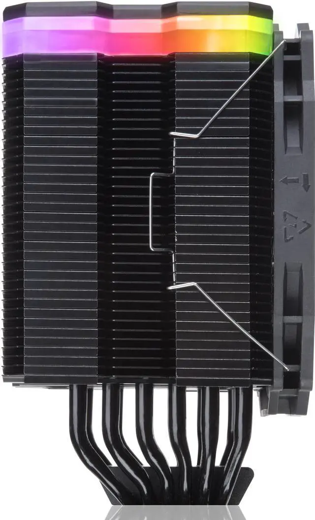 Alt view image 4 of 7 - MYA RBW, CPU cooler with Addressable LED panel, 6*6mm heat-pipe, 12013 PWM fan, Innovation Fin Design for Max. Efficiency and Heat Dissipation, and multiple mounting kits, MYA RBW is your best choice