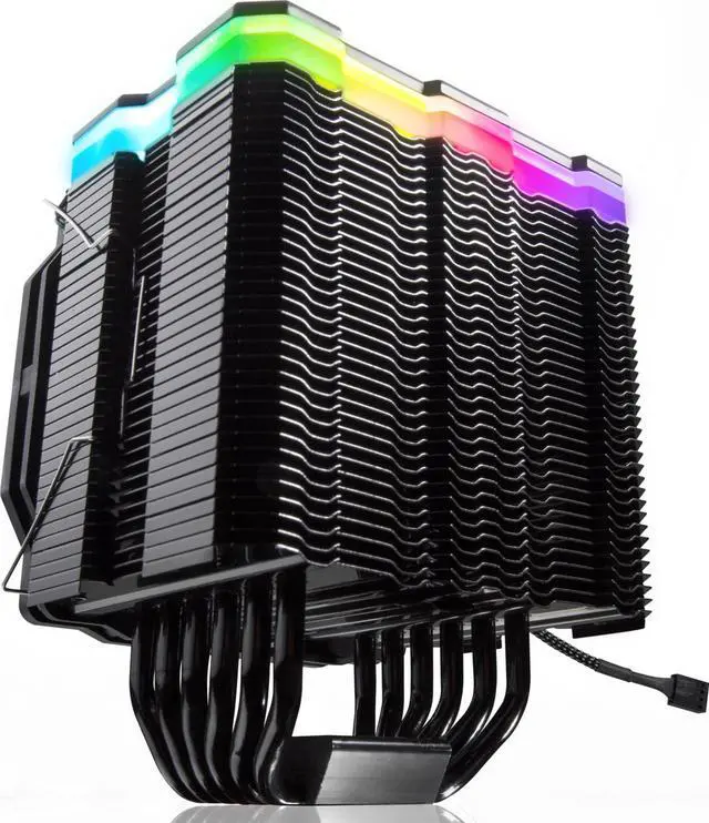 Alt view image 5 of 7 - MYA RBW, CPU cooler with Addressable LED panel, 6*6mm heat-pipe, 12013 PWM fan, Innovation Fin Design for Max. Efficiency and Heat Dissipation, and multiple mounting kits, MYA RBW is your best choice