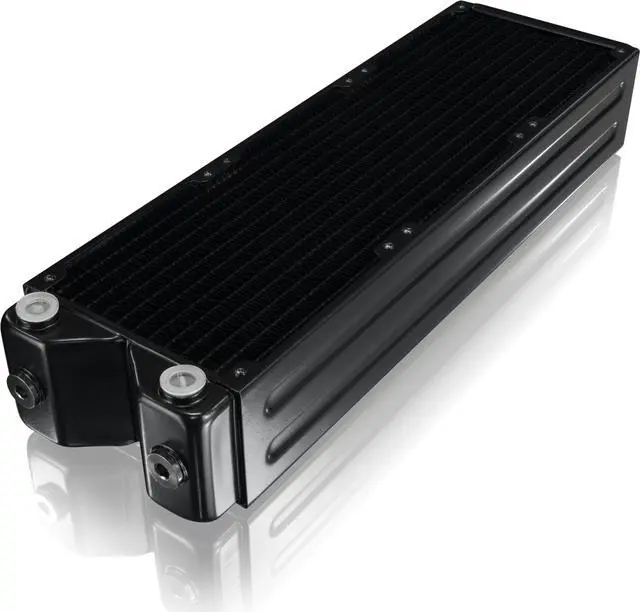 Alt view image 2 of 2 - CALORE C360D , is made of copper with high-density copper fin design and brass tank. CALORE radiator is engineered with an extremely thick 65mm radiator along with a triple-row 14-set flat tube design