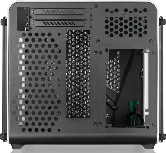 Alt view image 6 of 7 - METIS EVO WHITE TGS, an Alu. ITX case with tempered glass, is designed to fulfill the smallest case built with ultra high air flow to solve all thermal issue of SFF chassis, 200mm fan option at front.