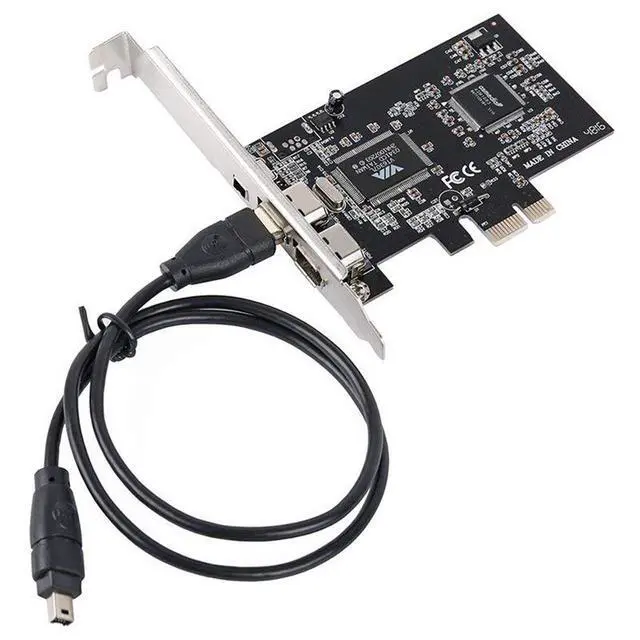 Alt view image 5 of 6 - Firewire Card,PCIe Firewire 800 Adapter for Windows 10 with Low Profile Bracket and Cable,3 Ports (2x6 Pin 1x4 Pin) IEEE 1394 PCI Express Controller Card for Desktop PC Windows 7