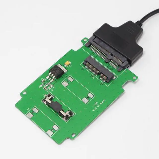 Alt view image 3 of 4 - PCI-E mSATA SSD to 2.5" SATA Adapter Converter Card+USB 2.0 to SATA Cable