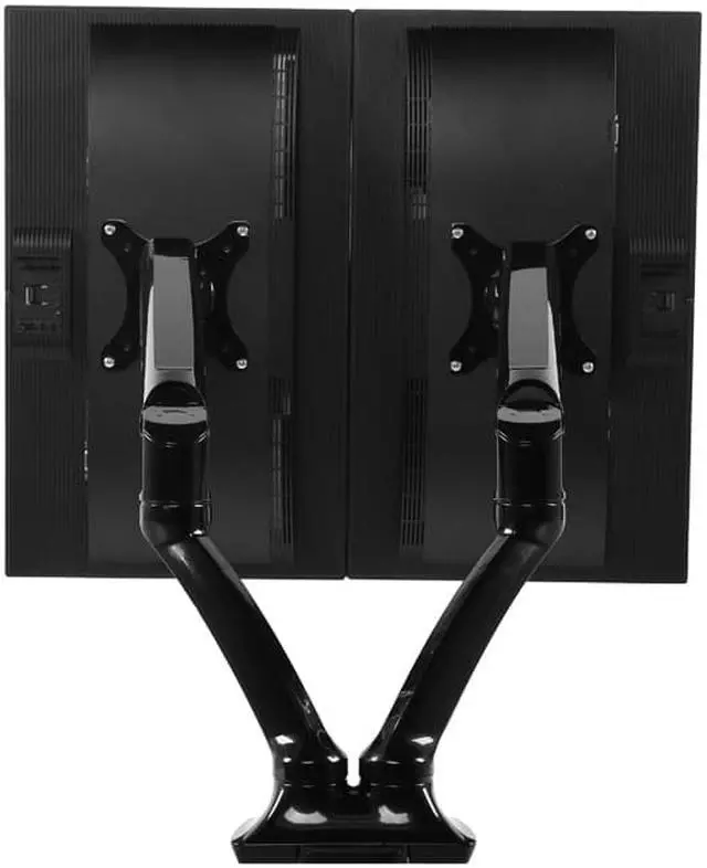 Alt view image 3 of 16 - Loctek Heavier-duty Bearing up to 22lbs for each LCD Monitor Desk Mount Heavy Duty Fully Adjustable with Gas Spring Technology Fits 2 /Two Screens up to 27" D5DH