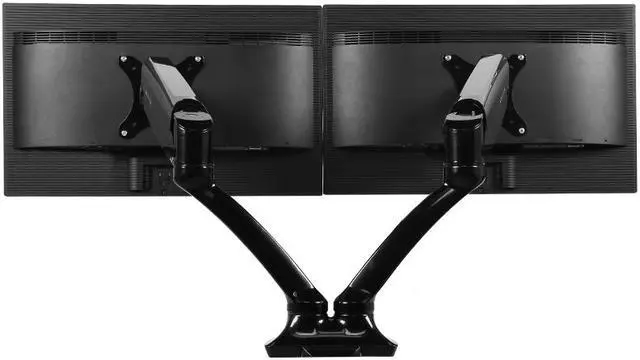 Alt view image 5 of 16 - Loctek Heavier-duty Bearing up to 22lbs for each LCD Monitor Desk Mount Heavy Duty Fully Adjustable with Gas Spring Technology Fits 2 /Two Screens up to 27" D5DH