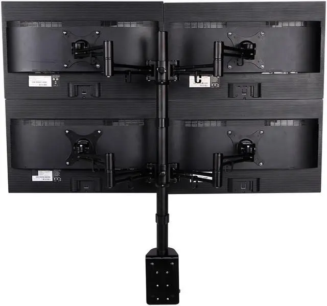 Alt view image 7 of 8 - Loctek D2Q Full Motion Quad Monitor Arm Desk Mount Stands Fits Most 10-27 inches Computer Monitor ,Clamping Supports 22 lbs per arm