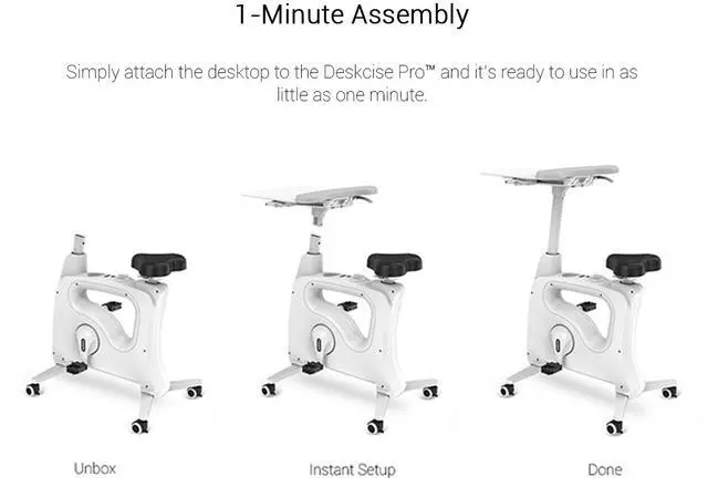 Alt view image 2 of 12 - Flexispot Exercise Bike Home Office Standing Desk Bike - Deskcise Pro - 2018 CES Innovation Awards