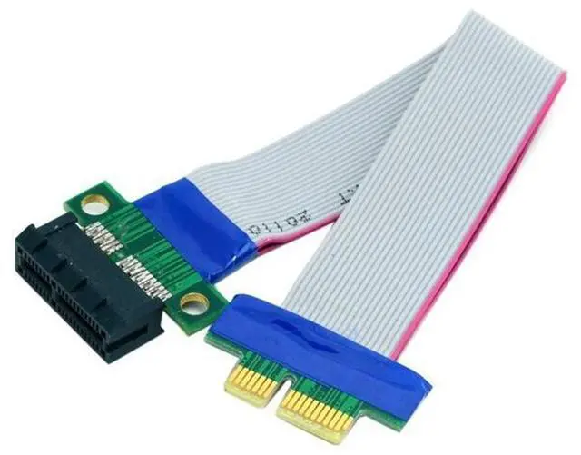 Alt view image 2 of 5 - PCI-E Express 1X Slot Riser Card Extender Extension Ribbon Flex Relocate Cable 20cm