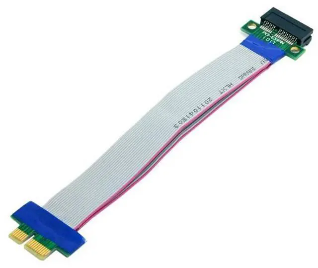 Alt view image 3 of 5 - PCI-E Express 1X Slot Riser Card Extender Extension Ribbon Flex Relocate Cable 20cm