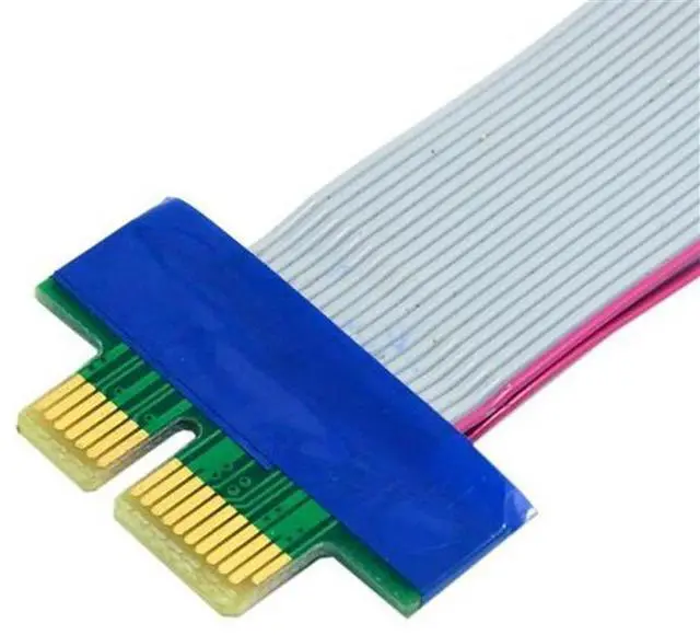 Alt view image 5 of 5 - PCI-E Express 1X Slot Riser Card Extender Extension Ribbon Flex Relocate Cable 20cm