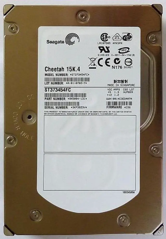 Main image of Seagate Cheetah 15K.4 ST373454FC 74GB 15000 RPM 8MB Cache Fibre Channel 3.5" Hard Drive Bare Drive
