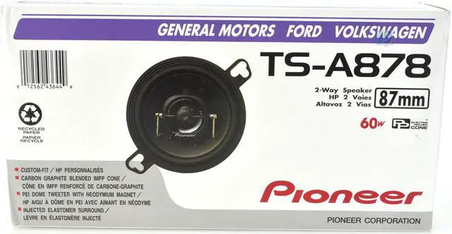 Alt view image 5 of 20 - Pioneer TS-A878 A-Series 3.5 60-Watt 2-Way Speakers