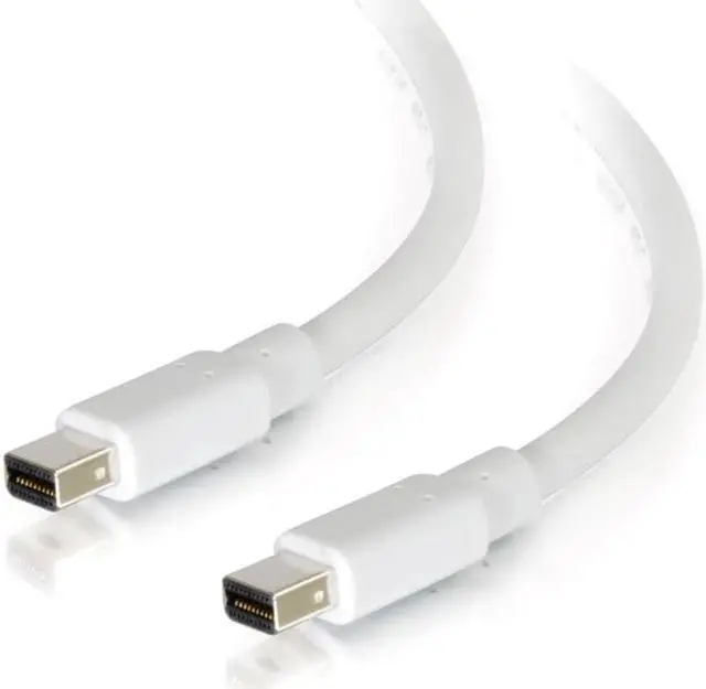 Alt view image 5 of 9 - C2G 3ft Mini DisplayPort Cable M/M - White - 3 ft Mini DisplayPort A/V Cable for Notebook, Audio/Video Device - First End: 1 x Mini DisplayPort Male Thunderbolt - Second End: 1 x Mini DisplayPort ...