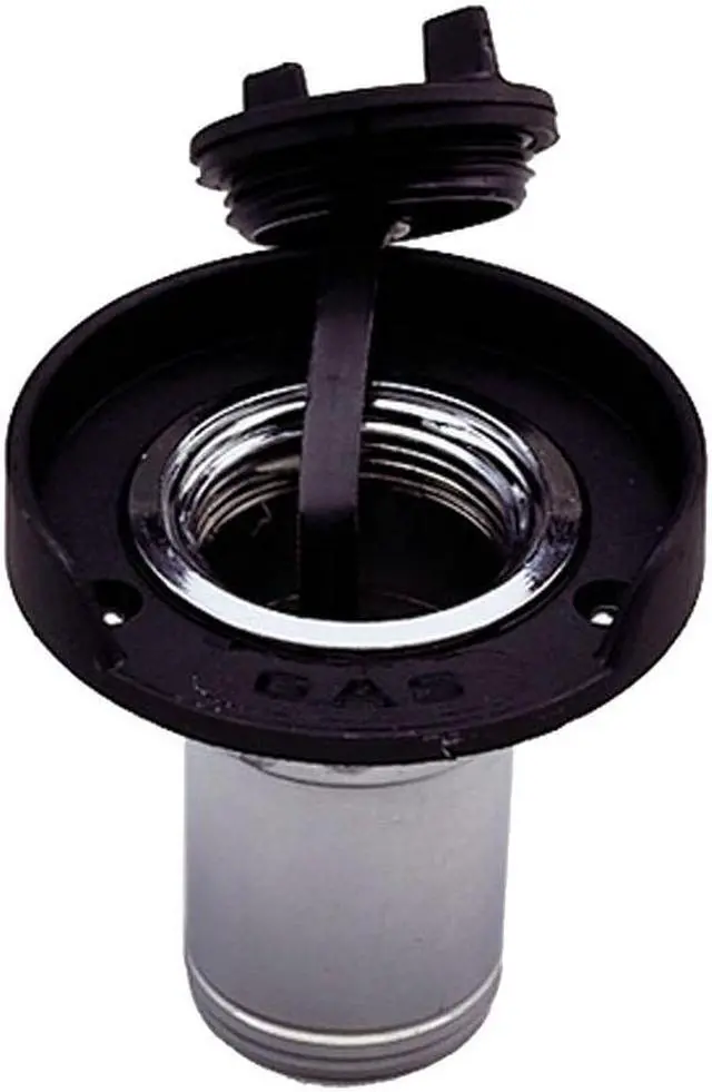 Alt view image 3 of 7 - Perko Gas Fill f/1-1/2" Hose - Chrome Plated Zinc Black Flange