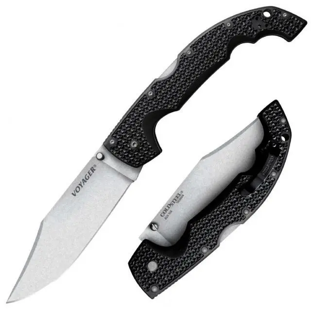 Alt view image 3 of 10 - Cold Steel Voyager Knife X-Large, Clip Point, Plain Edge