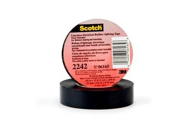 Alt view image 3 of 10 - Tape Elec 3/4In 15Ft 30Mil Epr 3M Wire Terminal Ends 2242 Black EPR 054007061656