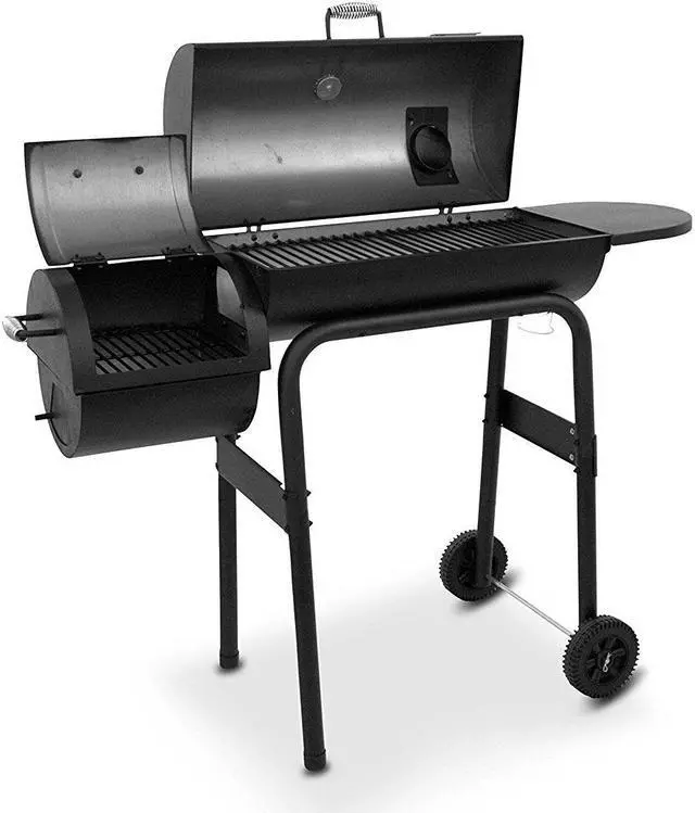 Alt view image 13 of 20 - Char-Broil 12201570-A1 American Gourmet Offset Smoker, Black