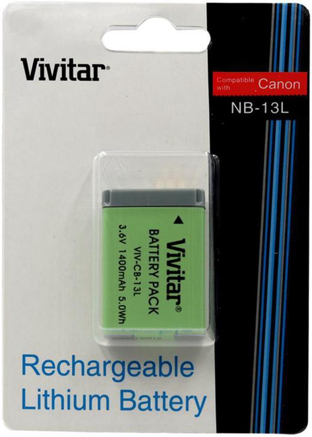 Vivitar Rechargeable Replacement Battery for Canon NB 13L for