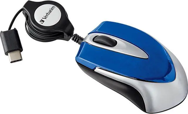 Alt view image 4 of 10 - Verbatim USB-C Mini Optical Travel Mouse-Blue
